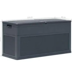 Kussenboxen-vidaXL - Tuinbox - Antraciet - Kunststof