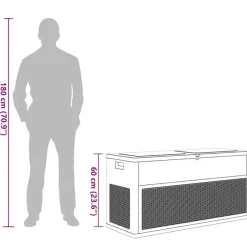 Kussenboxen-vidaXL - Tuinbox - Antraciet - Kunststof