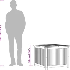 Kussenboxen-vidaXL - Tuinbox - Bruin - Acaciahout