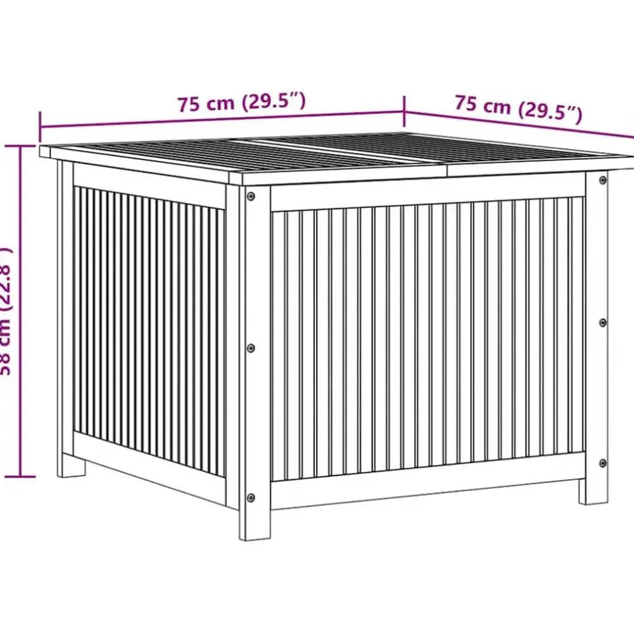 Kussenboxen-vidaXL - Tuinbox - Bruin - Acaciahout