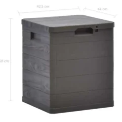 Kussenboxen-vidaXL - Tuinbox - Bruin - Kunststof