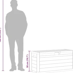 Kussenboxen-vidaXL - Tuinbox - Grijs - Kunststof