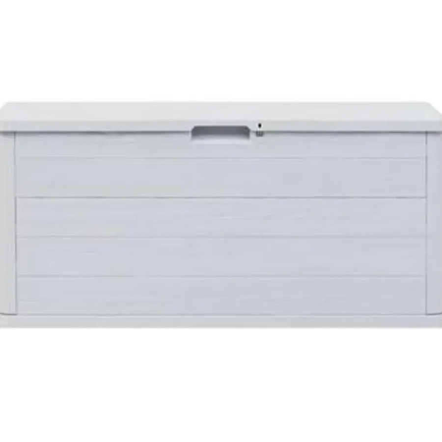 Kussenboxen-vidaXL - Tuinbox - Grijs - Kunststof