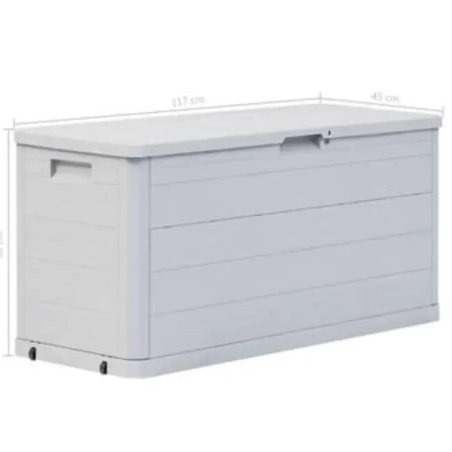 Kussenboxen-vidaXL - Tuinbox - Grijs - Kunststof