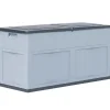 Kussenboxen-vidaXL - Tuinbox - Grijs - Kunststof