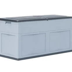 Kussenboxen-vidaXL - Tuinbox - Grijs - Kunststof