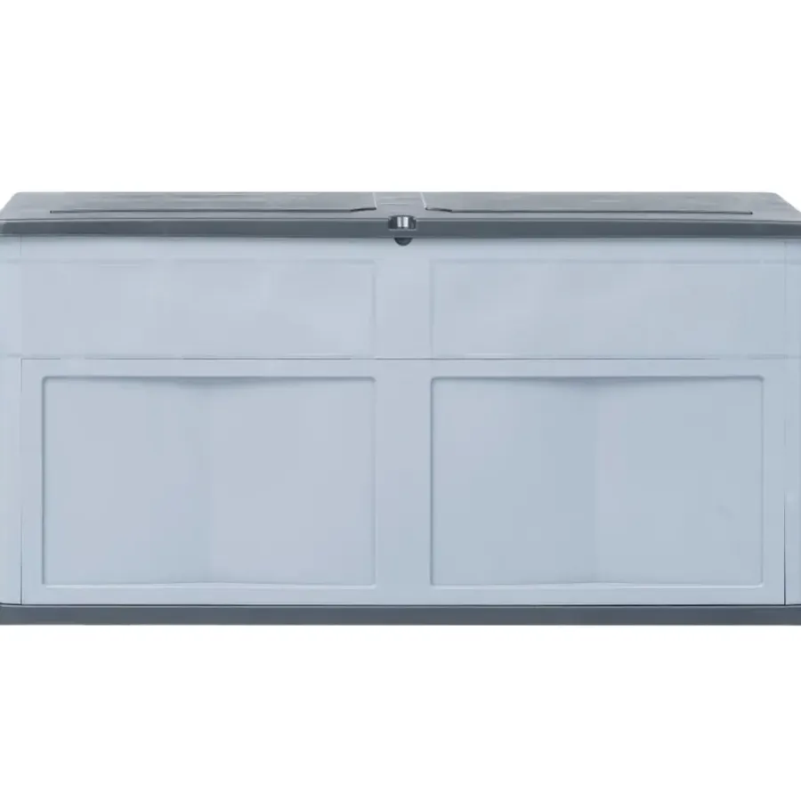 Kussenboxen-vidaXL - Tuinbox - Grijs - Kunststof
