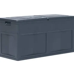 vidaXL - Tuinbox - Zwart - Kunststof