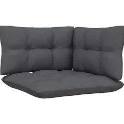 vidaXL - Tuinhoekbank - Zwart - Grenenhout - Met kussens
