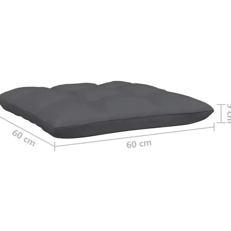 vidaXL - Tuinhoekbank - Zwart - Grenenhout - Met kussens
