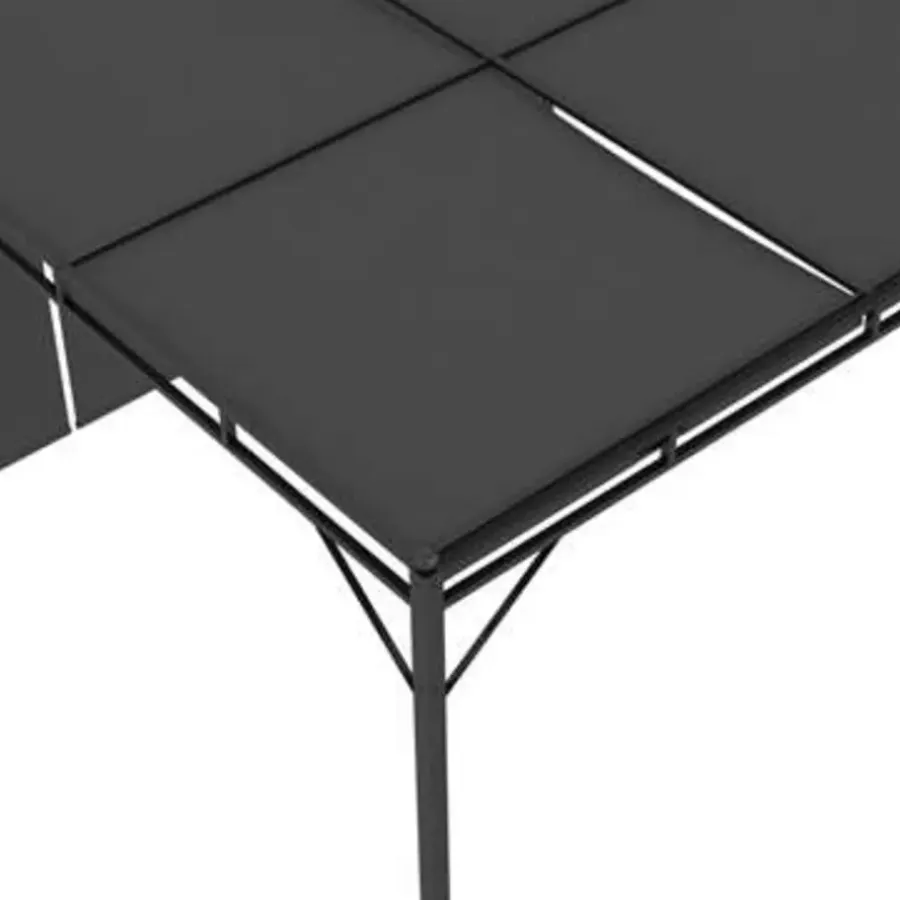 Terrasoverkappingen-vidaXL - Tuinhuisje - Antraciet - Polyester - 4 x 3 x 2.25 m
