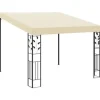 vidaXL - Tuinhuisje - Crème - Stof - 3 x 3 x 2.5 m