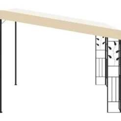 vidaXL - Tuinhuisje - Crème - Stof - 3 x 3 x 2.5 m