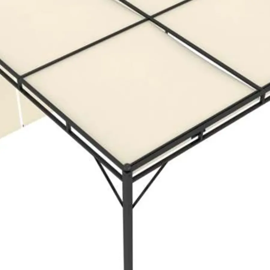 Terrasoverkappingen-vidaXL - Tuinhuisje - Crème - Stof - 3 x 3 x 2.25 m