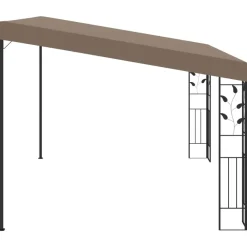 vidaXL - Tuinhuisje - Taupe - Stof - 4 x 3 x 2.5 m