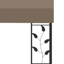 vidaXL - Tuinhuisje - Taupe - Stof - 4 x 3 x 2.5 m