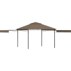 Terrasoverkappingen-vidaXL - Tuinhuisje - Taupe - Polyester