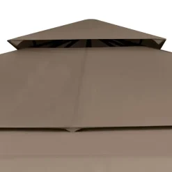 Terrasoverkappingen-vidaXL - Tuinhuisje - Taupe - Polyester