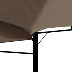Terrasoverkappingen-vidaXL - Tuinhuisje - Taupe - Polyester
