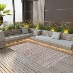 Buiten Vloerkleden|Buiten Vloerkleden-vidaXL - Tuinkleed - Bruin - Polyetheen - 120 x 180 cm