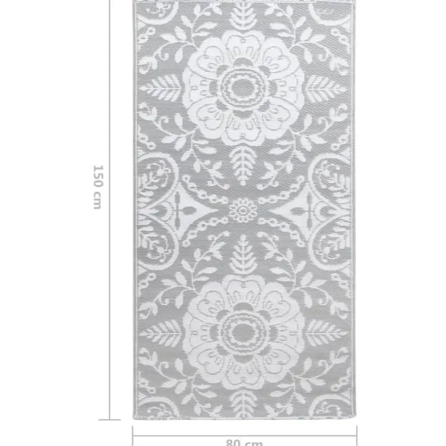 vidaXL - Tuinkleed - Grijs - Polyetheen - 80 x 150 cm
