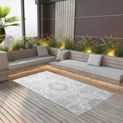 Buiten Vloerkleden|Buiten Vloerkleden-vidaXL - Tuinkleed - Grijs - Polyetheen - 160 x 230 cm