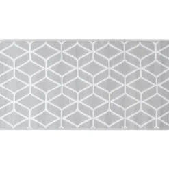 Buiten Vloerkleden|Buiten Vloerkleden-vidaXL - Tuinkleed - Grijs - Polyetheen - 190 x 290 cm