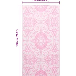Buiten Vloerkleden|Buiten Vloerkleden-vidaXL - Tuinkleed - Roze - Polyetheen - 120 x 180 cm