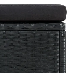 Tuinsets|Tuinsets-vidaXL - Tuinloungeset - Zwart - Poly rattan - 6 stuks - Met kussens