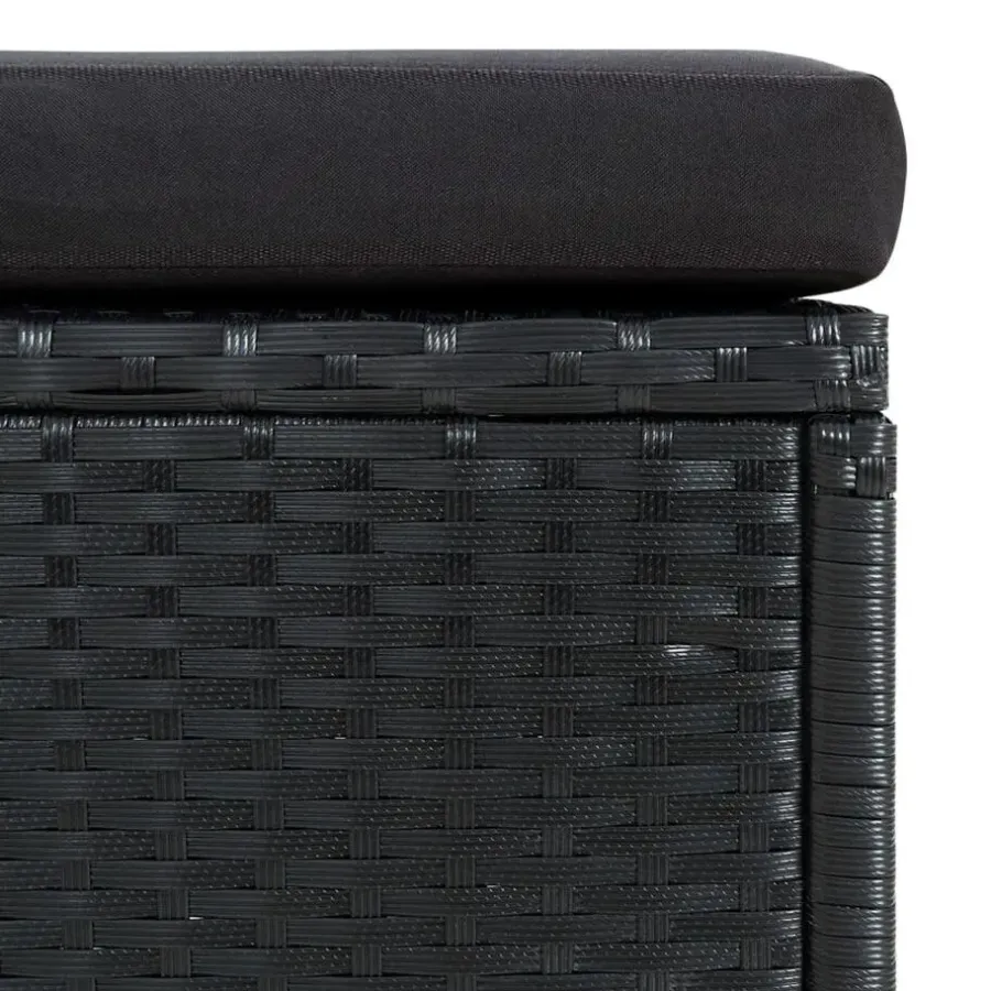 Tuinsets|Tuinsets-vidaXL - Tuinloungeset - Zwart - Poly rattan - 6 stuks - Met kussens