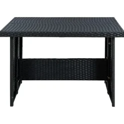 Tuinsets|Tuinsets-vidaXL - Tuinloungeset - Zwart - Poly rattan - 6 stuks - Met kussens