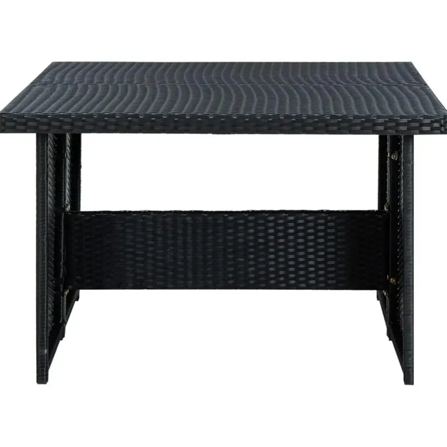 Tuinsets|Tuinsets-vidaXL - Tuinloungeset - Zwart - Poly rattan - 6 stuks - Met kussens