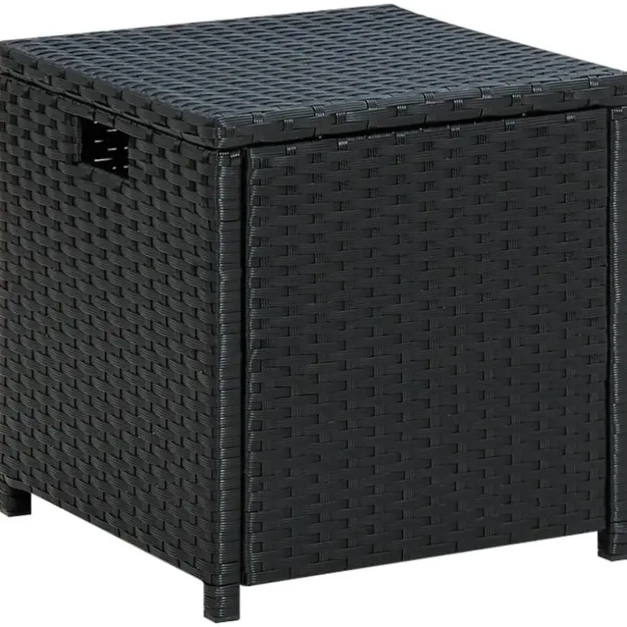 Tuinsets|Tuinsets-vidaXL - Tuinloungeset - Zwart - Poly rattan - 6 stuks - Met kussens