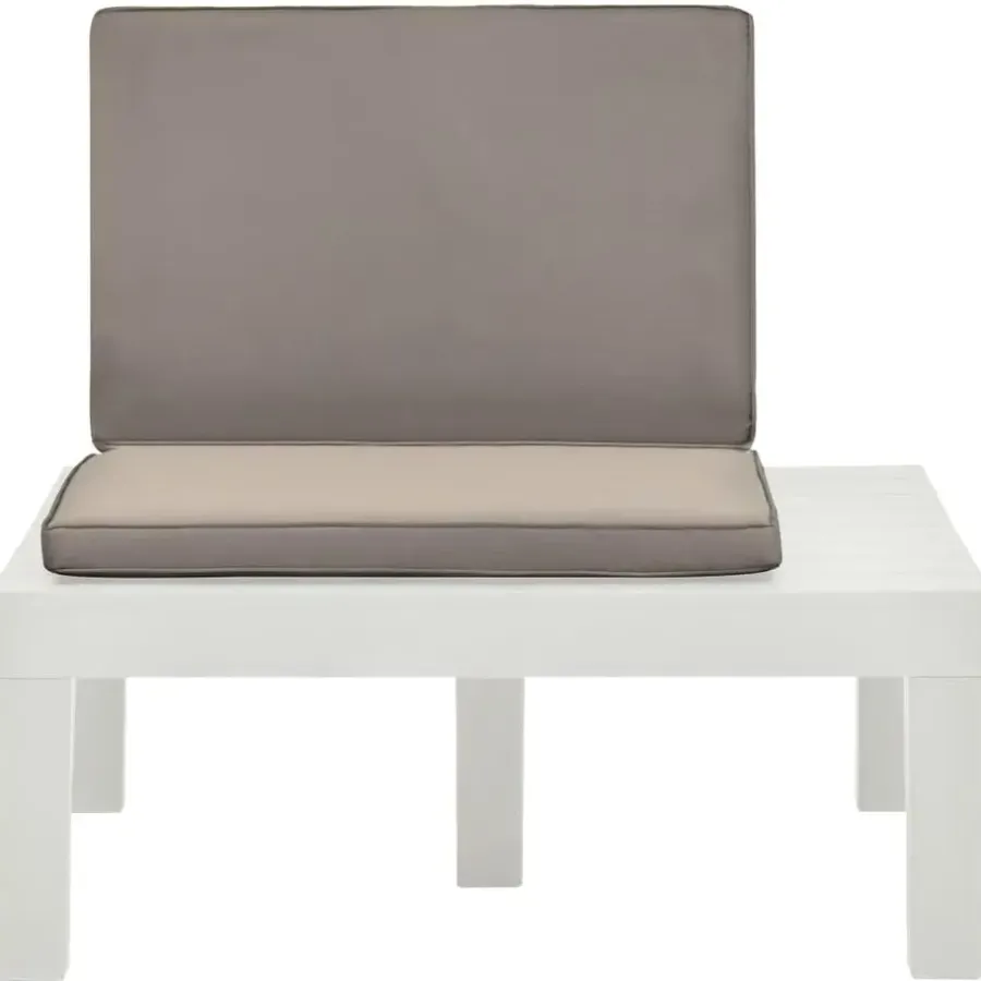 vidaXL - Tuinloungestoel - Wit - Kunststof