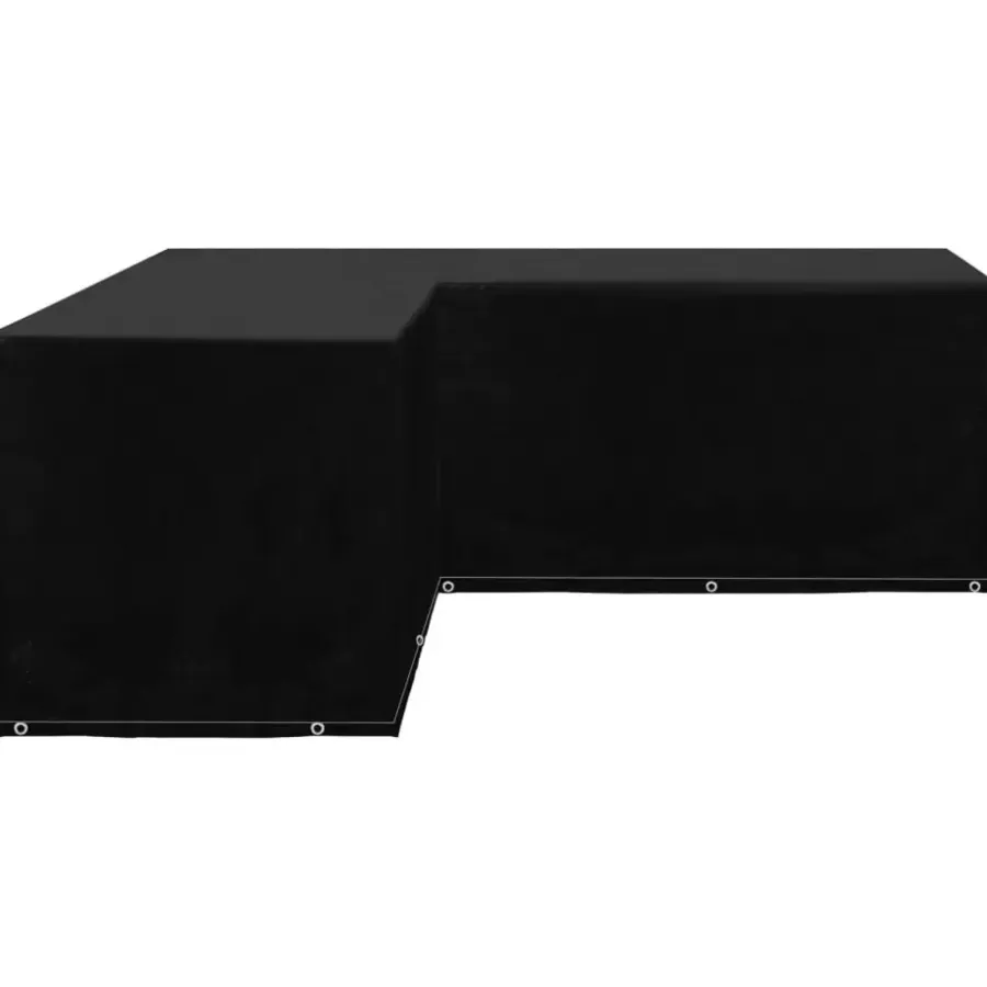 Tuinmeubelbeschermers-vidaXL - Tuinmeubel Hoes - Zwart - Polyetheen - 250 x 250 x 90 cm