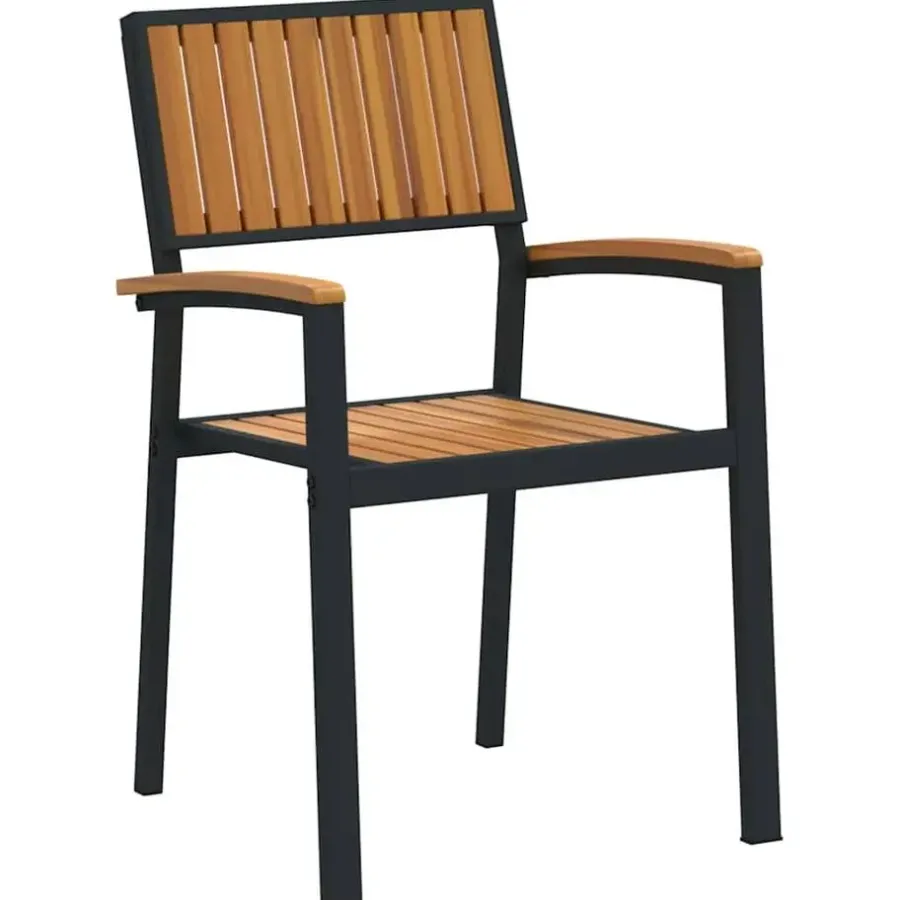 Tuinstoelen-vidaXL - Tuinmeubelen - Bruin - Massief acaciahout - 56 x 57 x 87cm