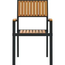 Tuinstoelen-vidaXL - Tuinmeubelen - Bruin - Massief acaciahout - 56 x 57 x 87cm