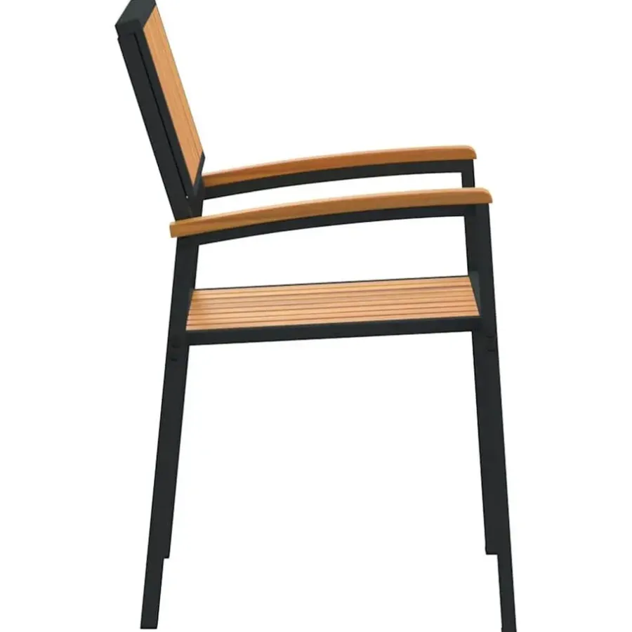 Tuinstoelen-vidaXL - Tuinmeubelen - Bruin - Massief acaciahout - 56 x 57 x 87cm