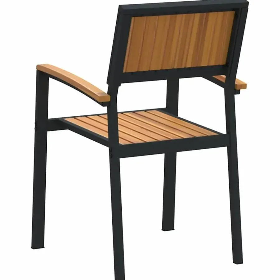 Tuinstoelen-vidaXL - Tuinmeubelen - Bruin - Massief acaciahout - 56 x 57 x 87cm