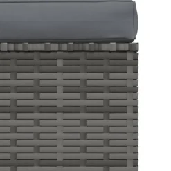Loungeset Elementen-vidaXL - Tuinmiddenbank - Grijs - Poly rattan - Met kussens
