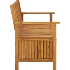 Tuinbanken-vidaXL - Tuinopbergbank - Bruin - Acaciahout- 120 cm