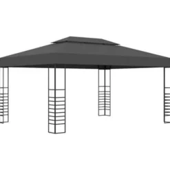 Terrasoverkappingen-vidaXL - Tuinpaviljoen - Antraciet - Stof - 3 x 4 m