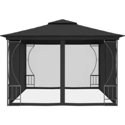 vidaXL - Tuinpaviljoen - Antraciet - Stof