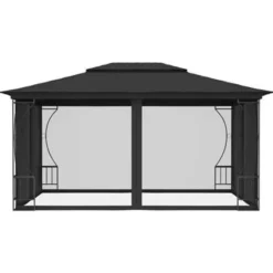 vidaXL - Tuinpaviljoen - Antraciet - Stof