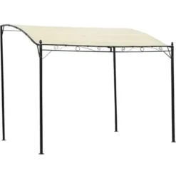 vidaXL - Tuinpaviljoen - Crème - Stof - 2 stuks