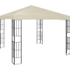 Terrasoverkappingen-vidaXL - Tuinpaviljoen - Crème - Stof - 3 x 3 m