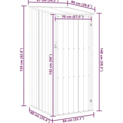 vidaXL - Tuinschuur - Antraciet - Staal