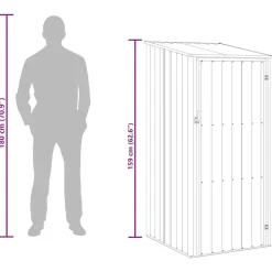 vidaXL - Tuinschuur - Antraciet - Staal