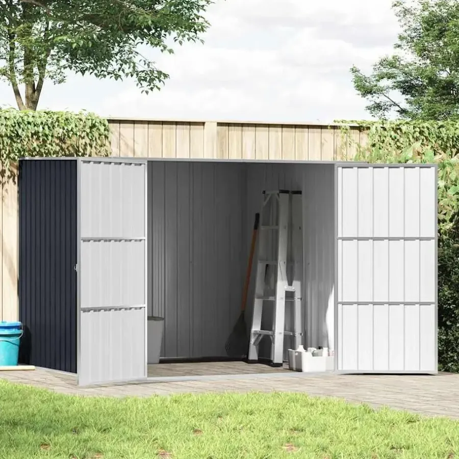 Tuinhuizen-vidaXL - Tuinschuur - Antraciet - Staal