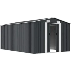 Tuinhuizen-vidaXL - Tuinschuur - Antraciet - Staal